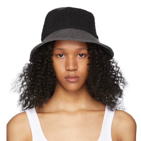 RAG & BONE Nando Mesh Bucket Hat in Black - Women’s One Size - NEW main image 4